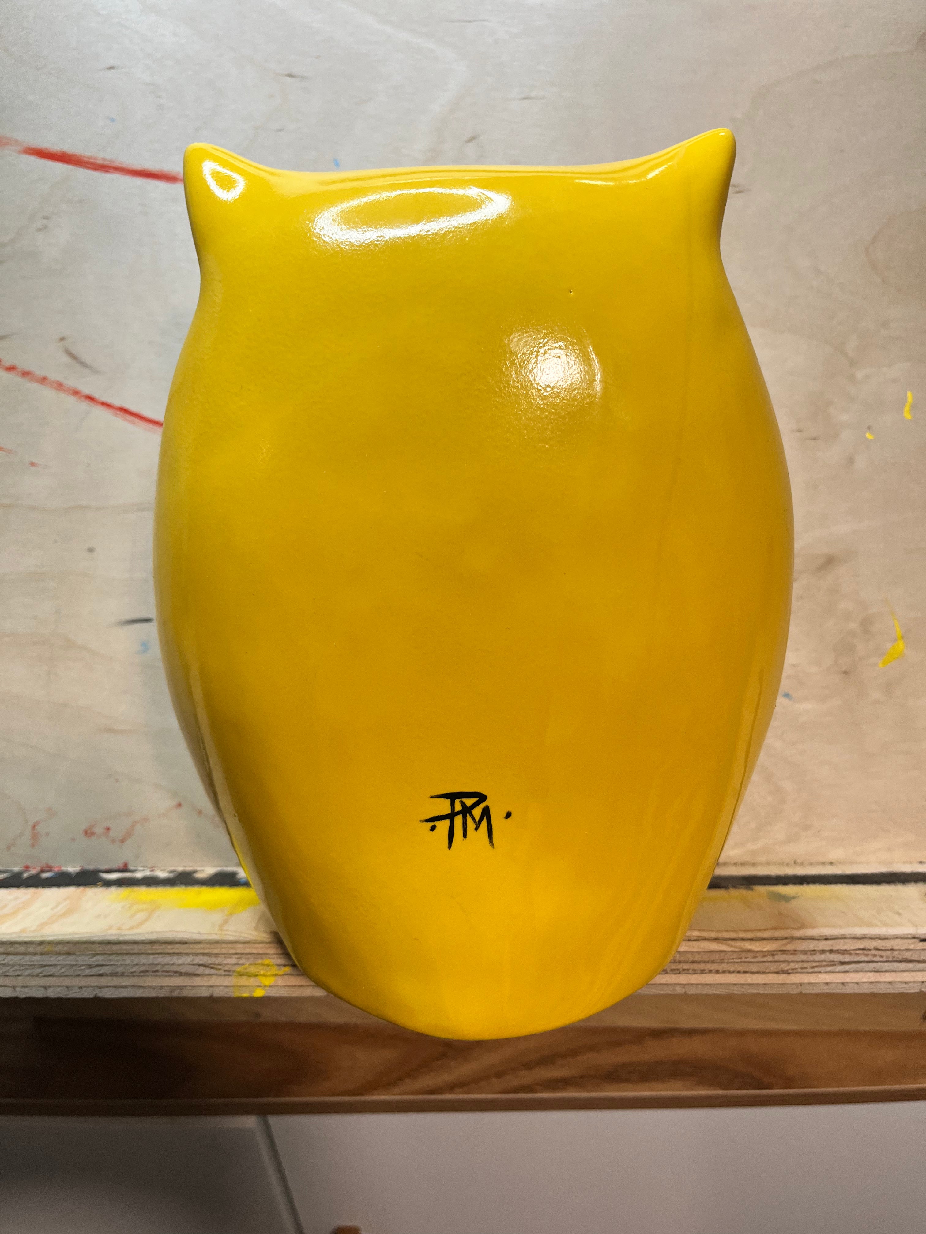 Justifiably Furious ~ Hand-Painted Ceramic Owl Art