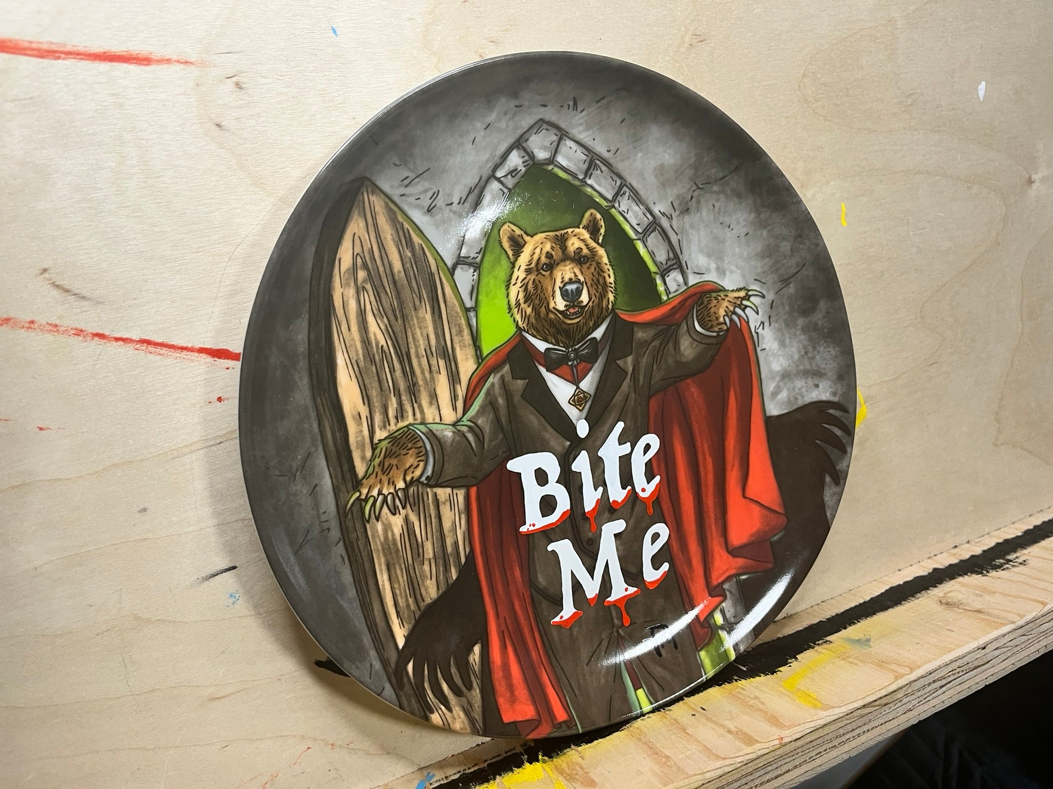 "Bite Me" Ceramic Plate