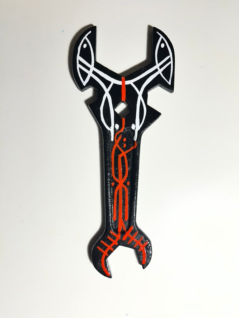 Hand-Painted Pinstriped Vintage Multi-Wrench