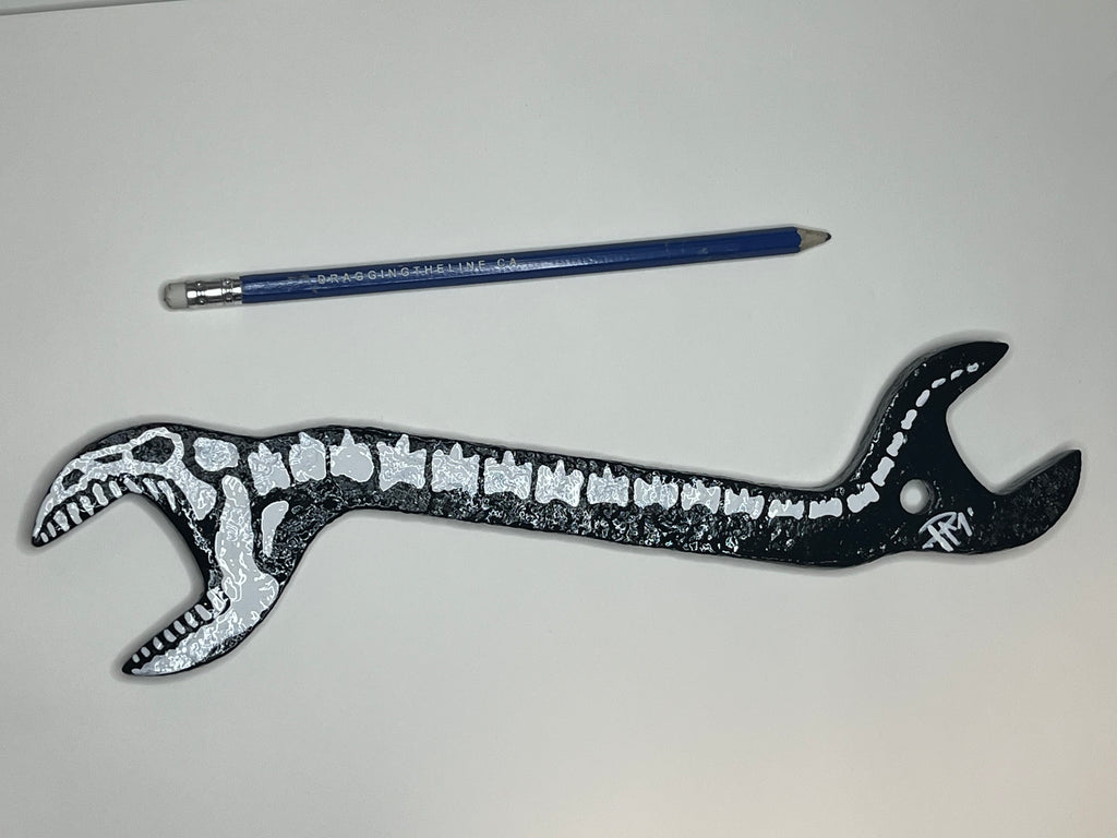 Skeleton Wrench — Large | Hand-Painted Enamel on Vintage Wrench