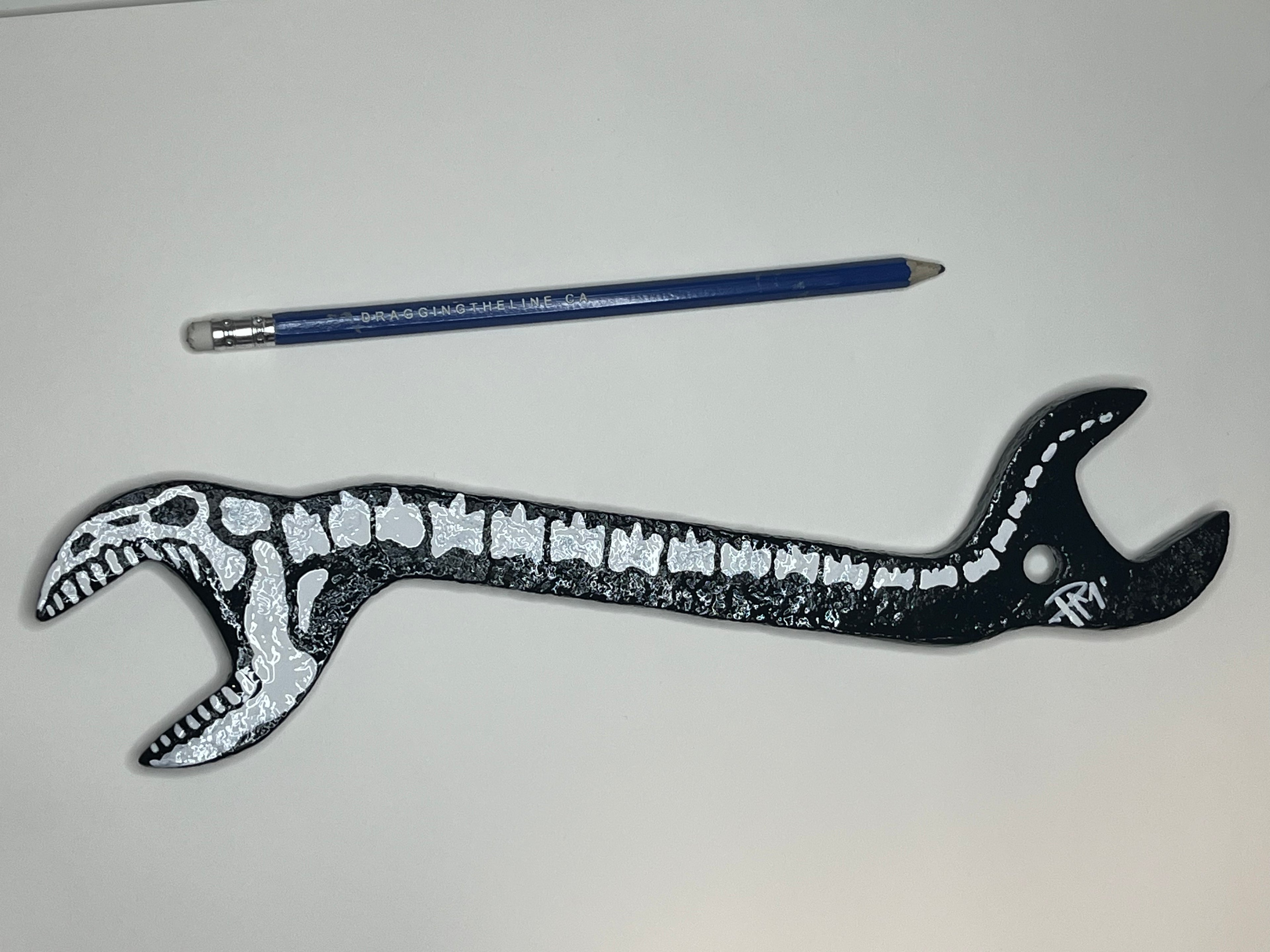 Skeleton Wrench — Large | Hand-Painted Enamel on Vintage Wrench