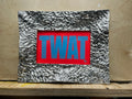 "Twat" Hand-Painted Enamel Framed Glass Artwork