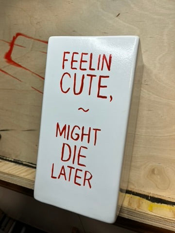 Feelin' Cute – Hand-Painted Enamel Ceramic Vase