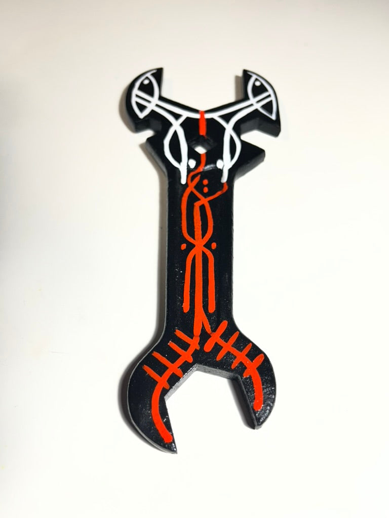 Hand-Painted Pinstriped Vintage Multi-Wrench