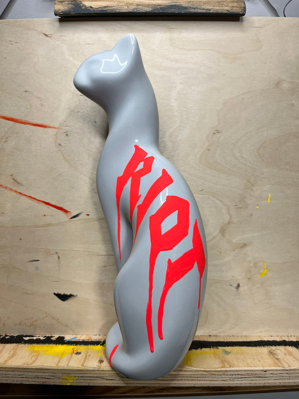 "Riot" Vintage Ceramic Cat Sculpture