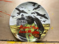 "Support Your Local Murder" Hand-Painted Enamel Crow Ceramic Plate
