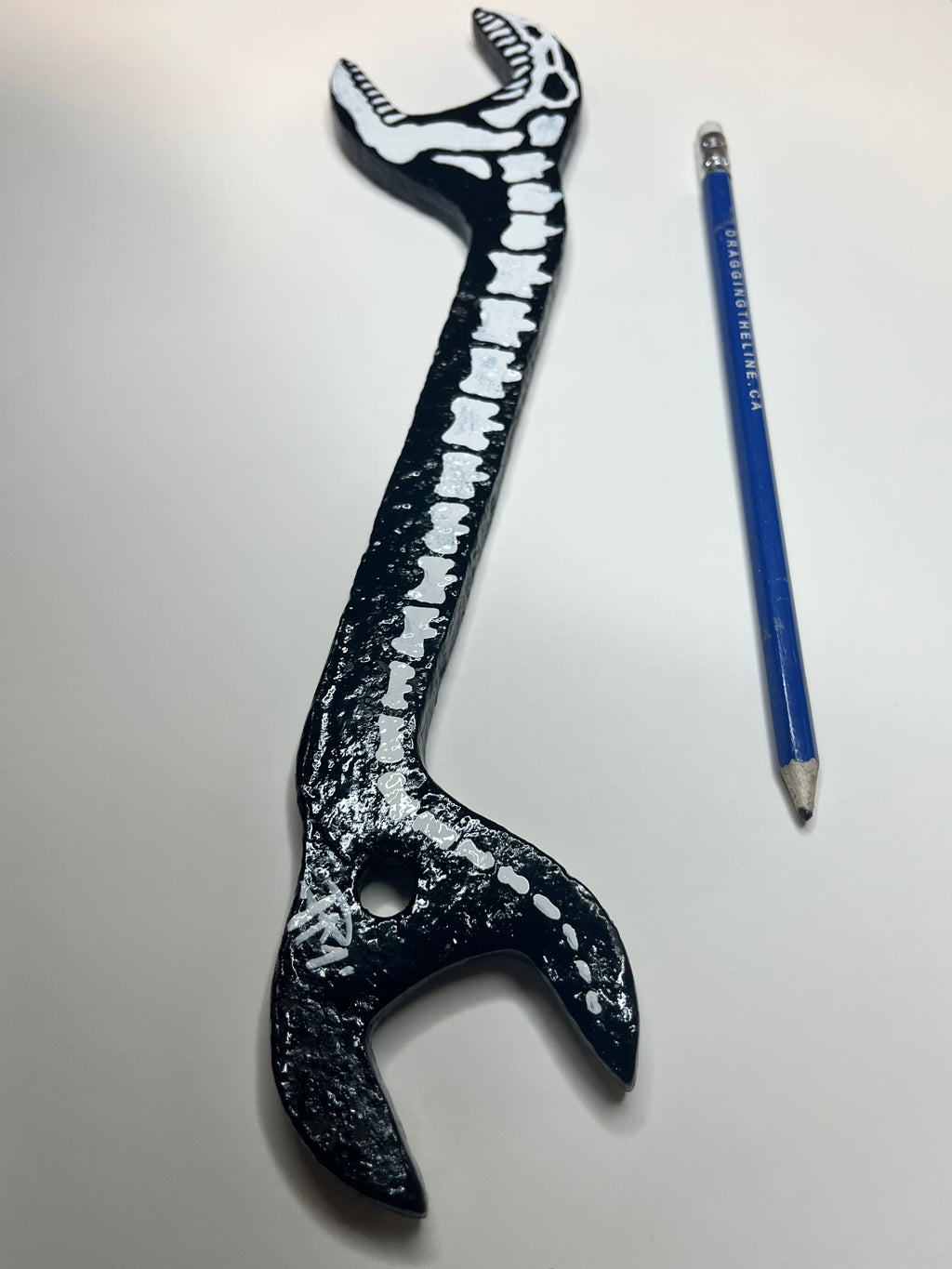 Skeleton Wrench — Large | Hand-Painted Enamel on Vintage Wrench