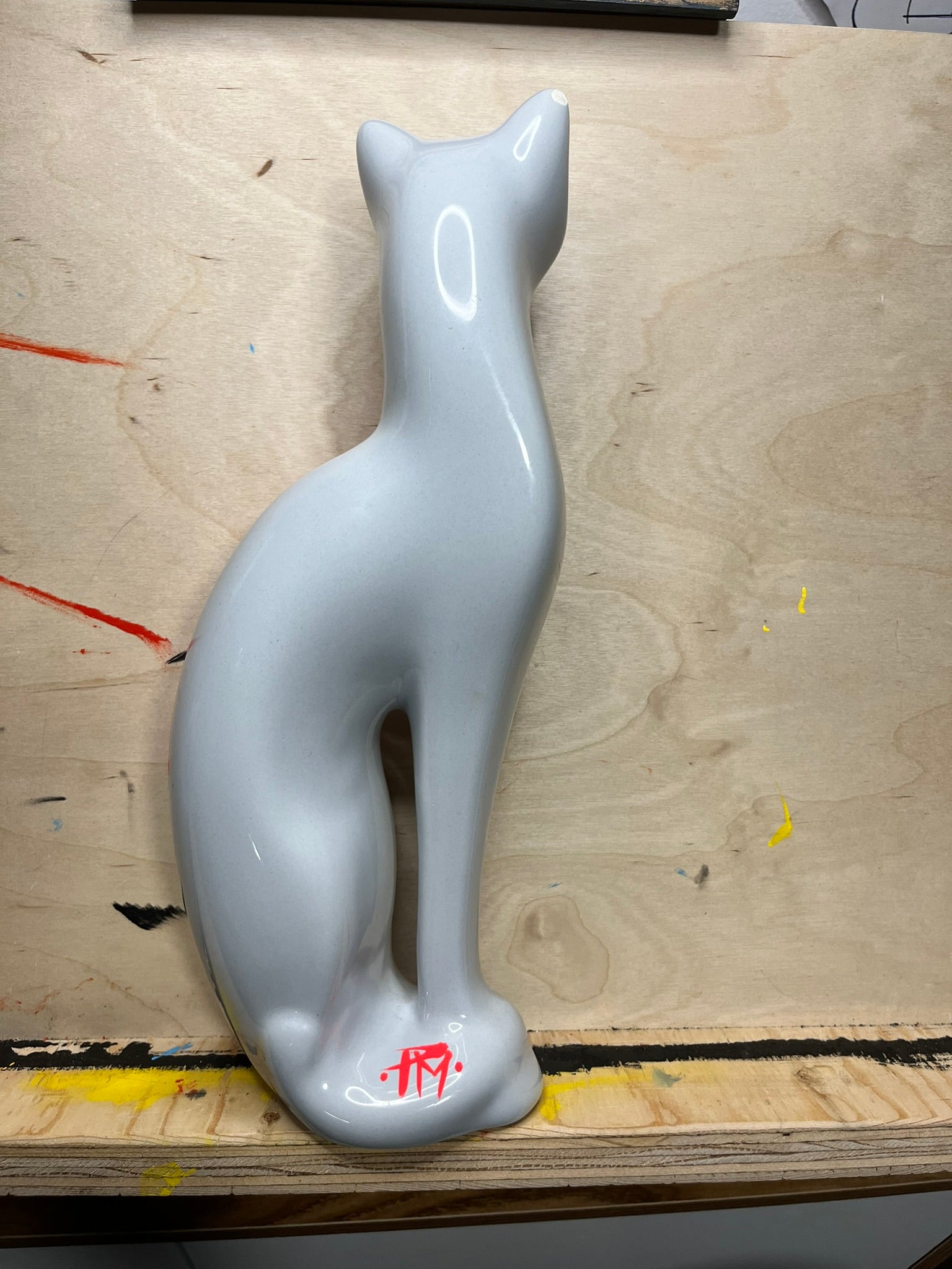 "Riot" Vintage Ceramic Cat Sculpture