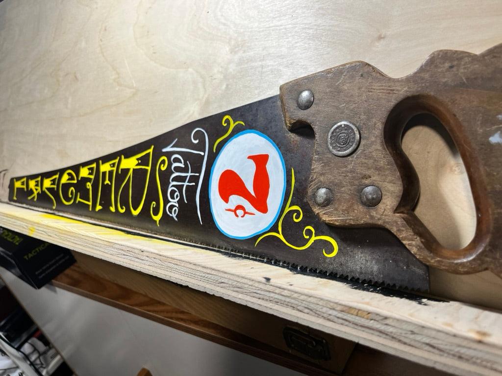 "7 Cent Tattoo Removal" Vintage Saw