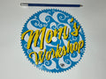 "Mom's Workshop" Saw Blade — Hand-Painted Enamel on Salvaged Blade